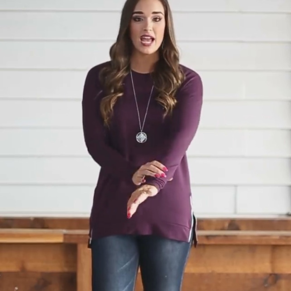Crew Neck Long Sleeve Top